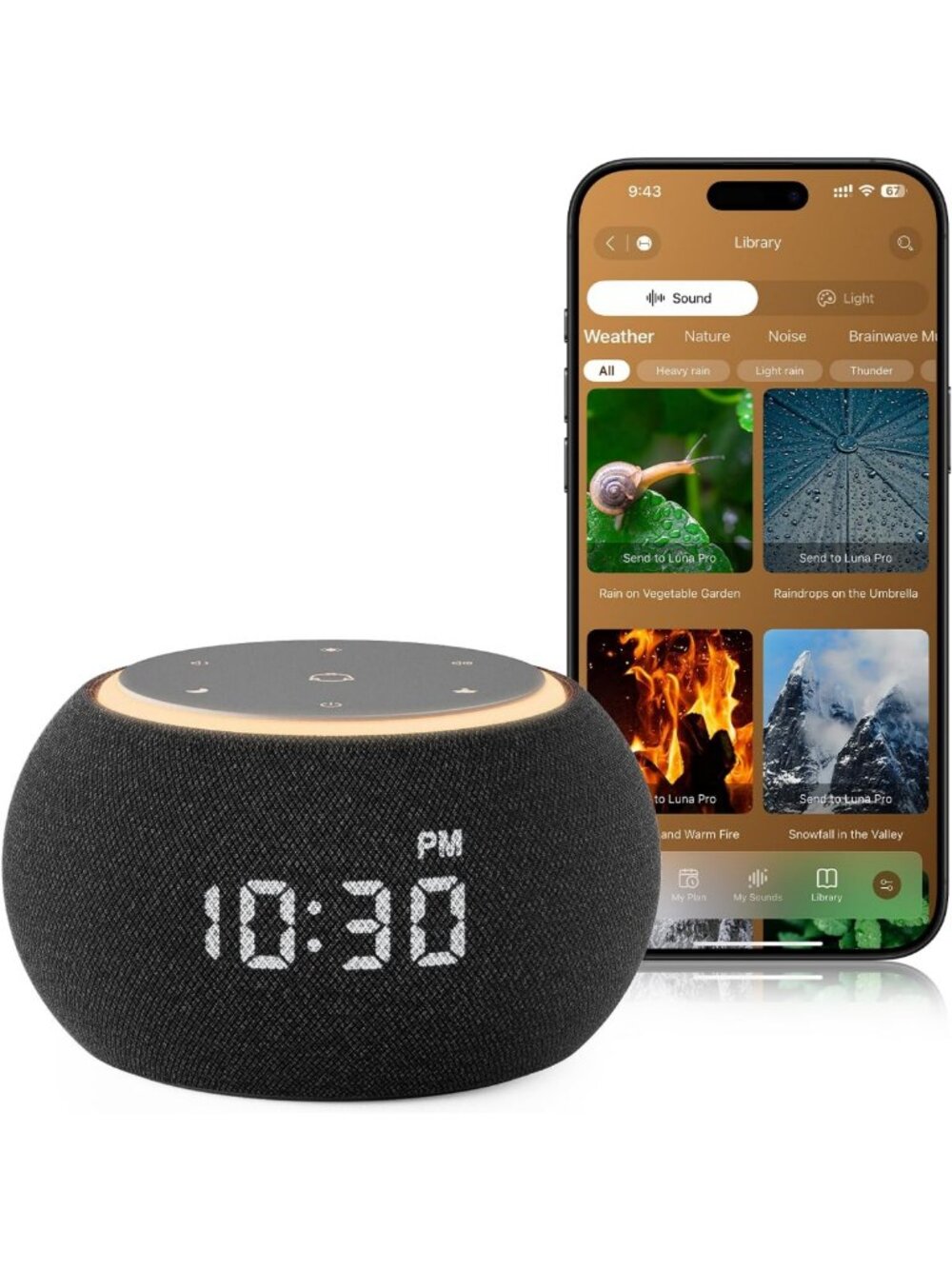 Smart Sound Machine with 507 Sounds, Dual-Stage Alarm & Plug-In Feature